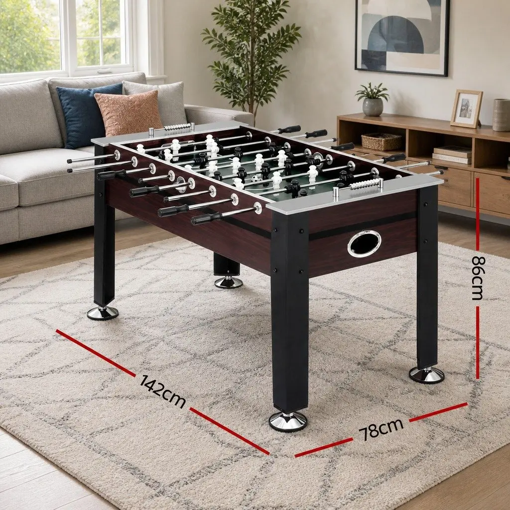 Foosball Soccer Table 5FT Indoor Game Set Sturdy MDF Construction Anti-slip Handles