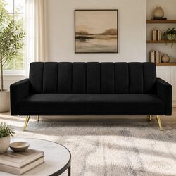 Get Cozy with This 3-Seater Velvet Sofa Bed
