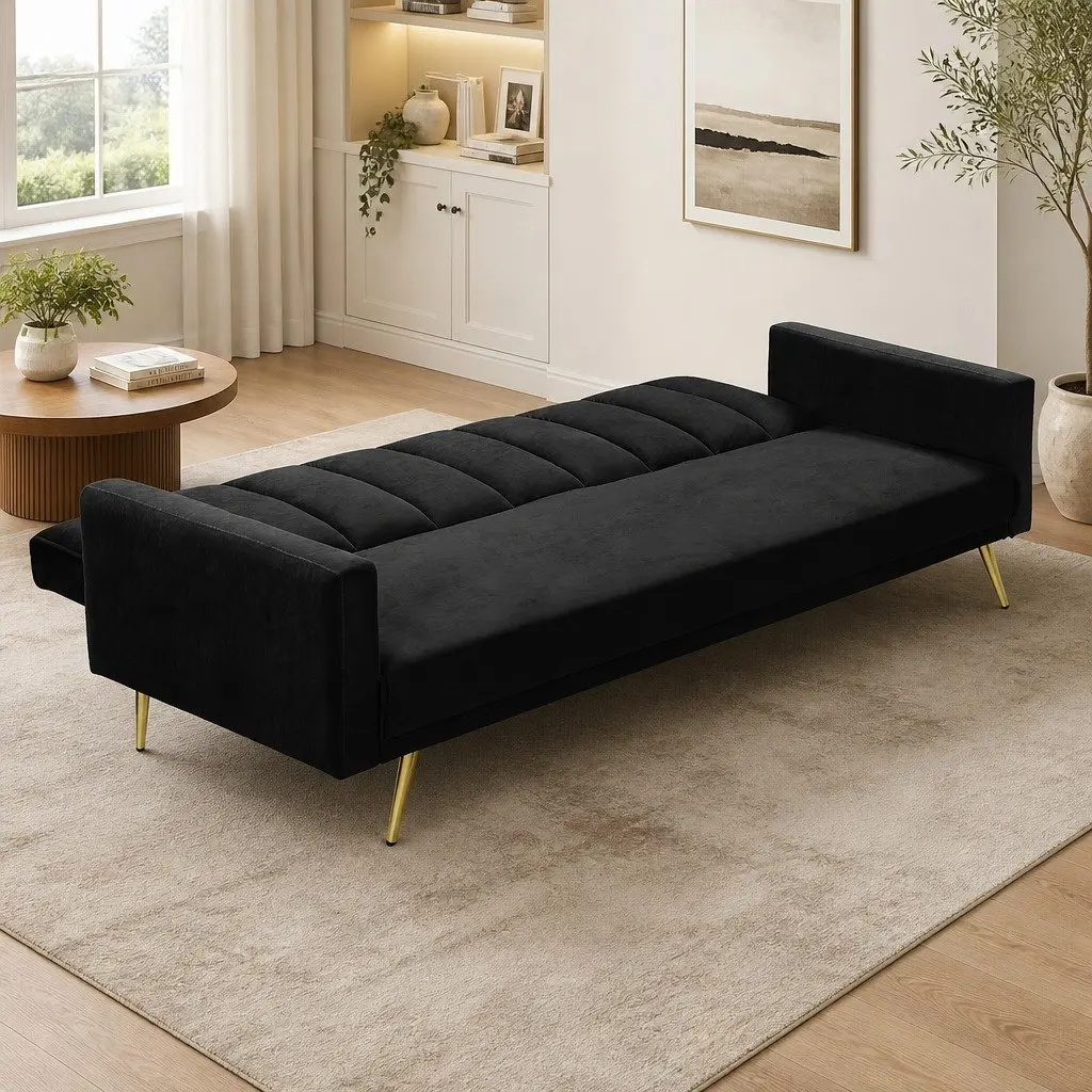 3-Seater Velvet Sofa Bed