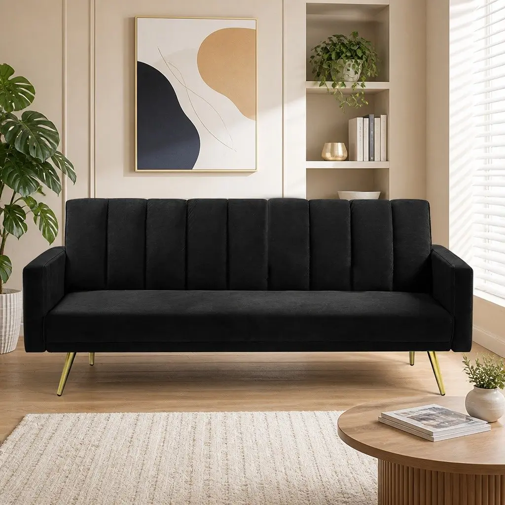 3-Seater Velvet Sofa Bed