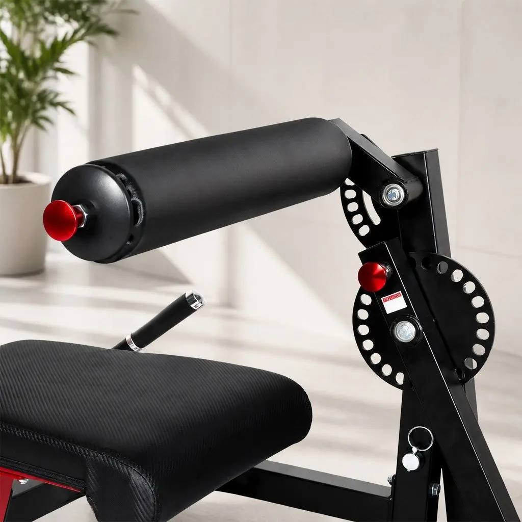 Leg Extension Curl Machine Plate Loaded Adjustable Size for Home Gym Lower Body Workout