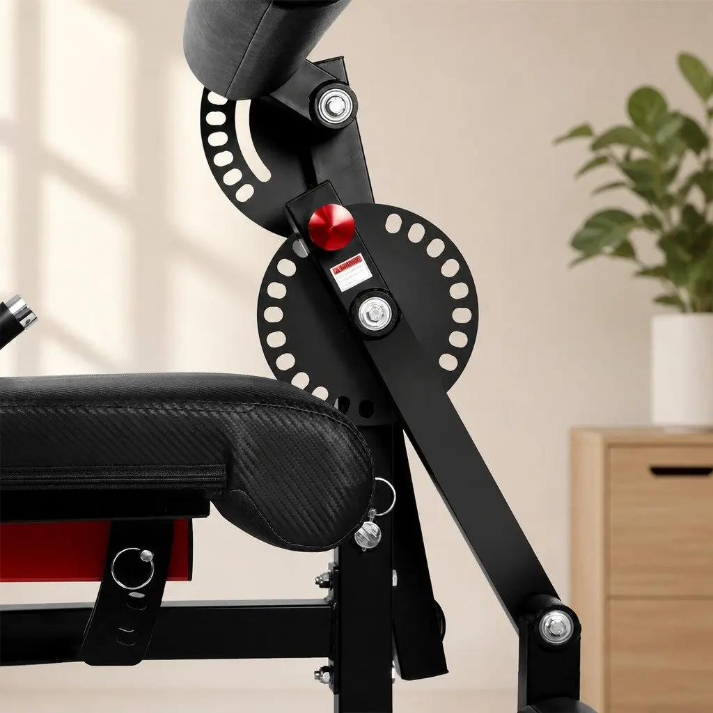 Leg Extension Curl Machine Plate Loaded Adjustable Size for Home Gym Lower Body Workout