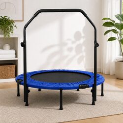 48 Inch Foldable Mini Trampoline Rebounder Adult Fitness Bouncer Home Gym