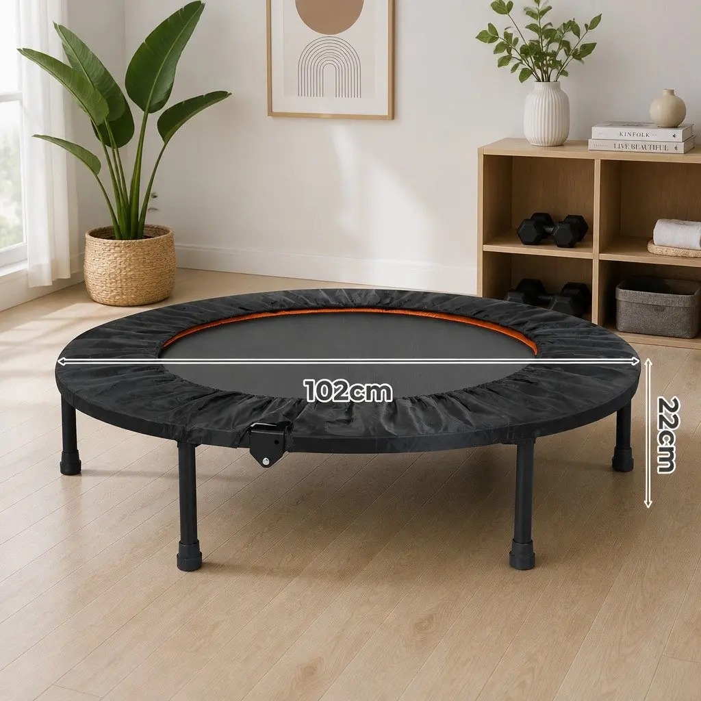 40 Inch Mini Trampoline Foldable Home Gym Fitness Rebounder