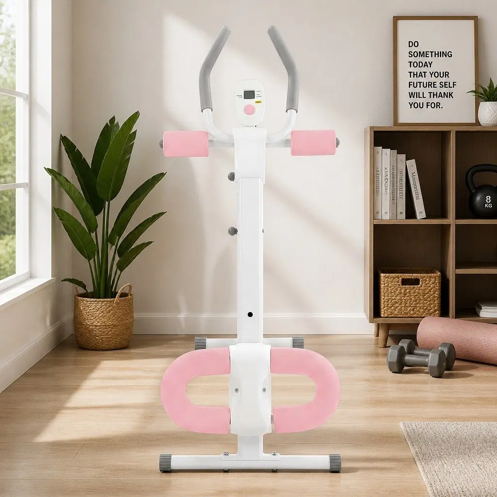 Ab Machine Abdominal Exerciser Core Trainer Foldable Home Gym Equipment with