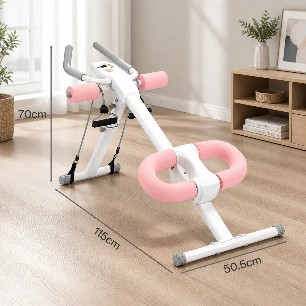 Ab Machine Abdominal Exerciser Core Trainer Foldable Home Gym Equipment with
