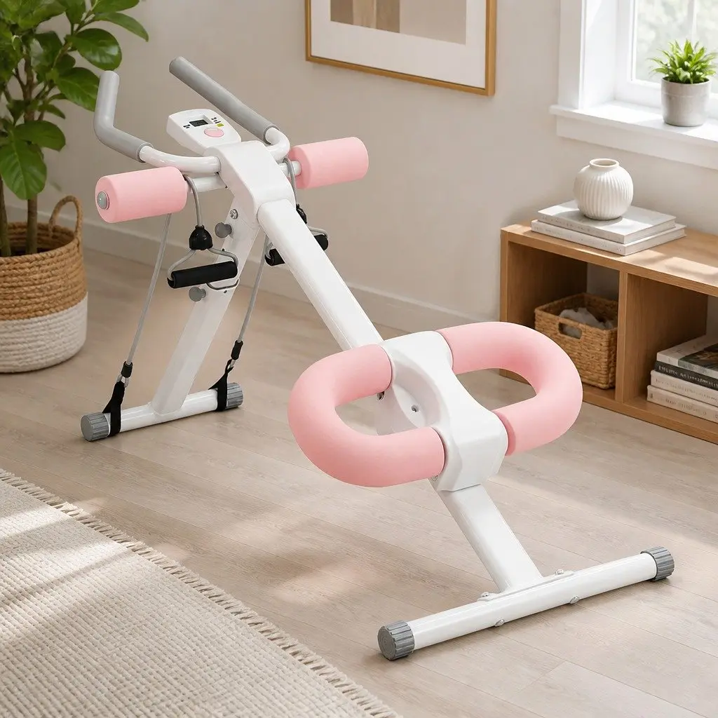 Ab Machine Abdominal Exerciser Core Trainer Foldable Home Gym Equipment with