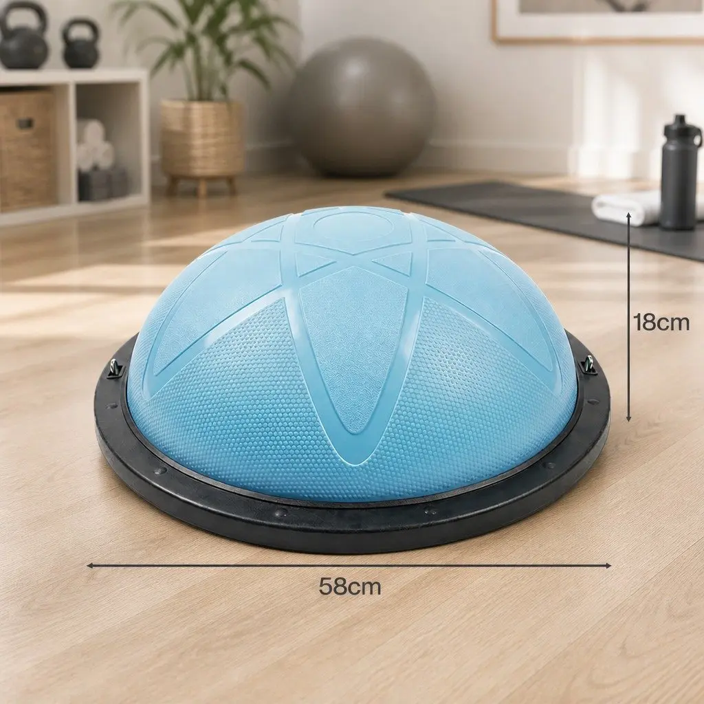 Half Balance Ball Yoga Trainer Core Stability 58cm