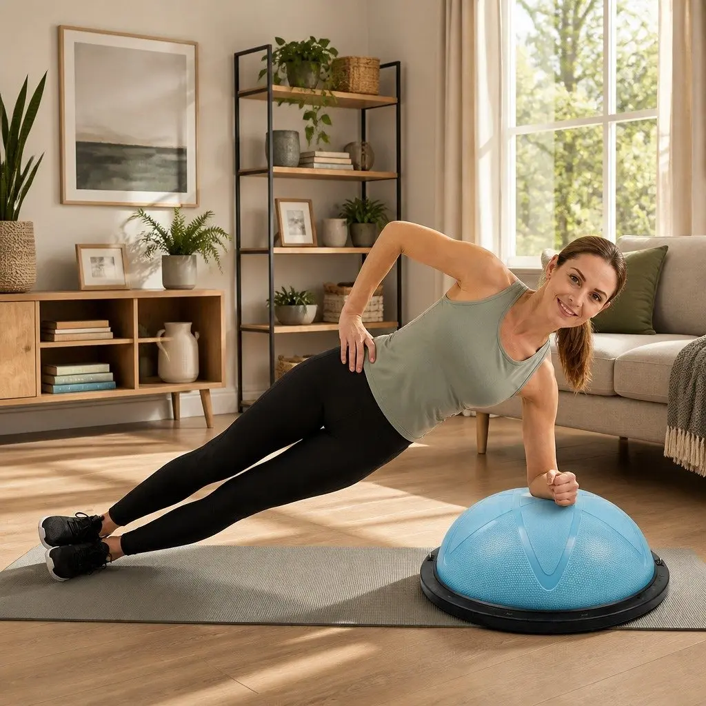 Half Balance Ball Yoga Trainer Core Stability 58cm