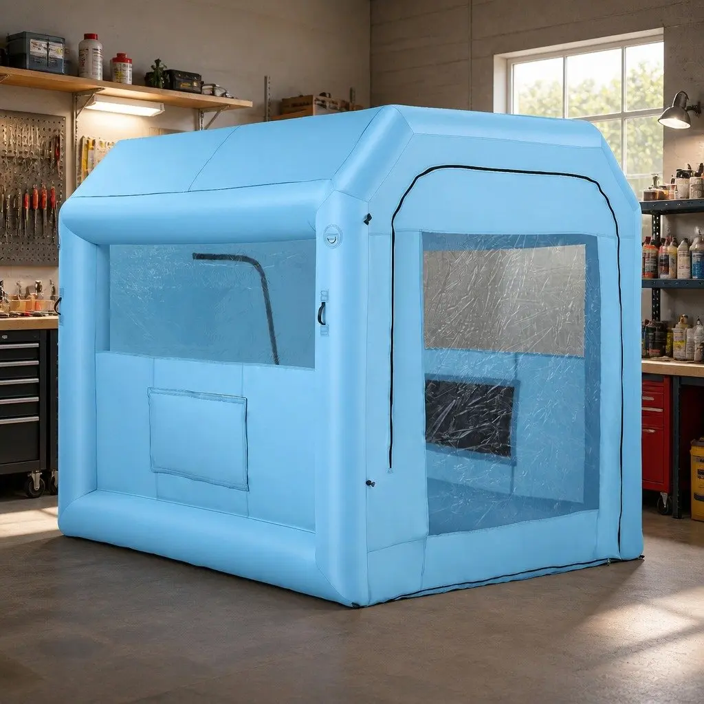 Inflatable Paint Booth 2.5x2.5x3M Spray Booth 550W Blower Air Filter Bicycle