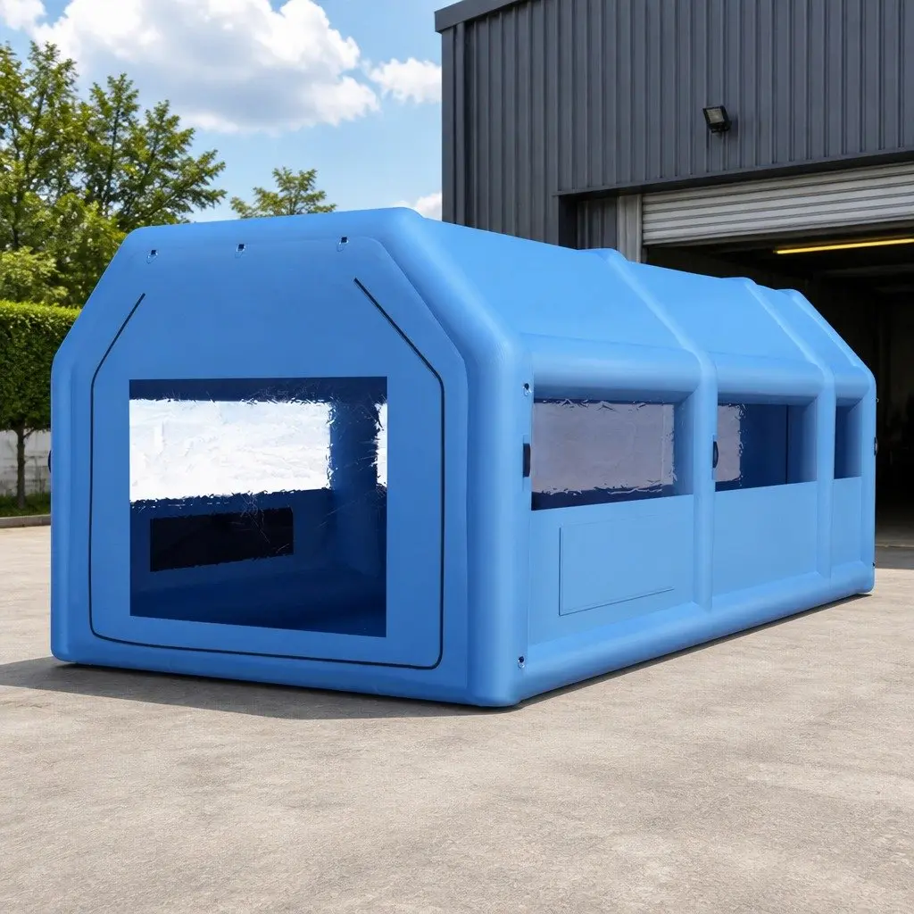 Inflatable Spray Booth Paint Tent Car Garage 8.5x4.8m Workshop Blower Filter
