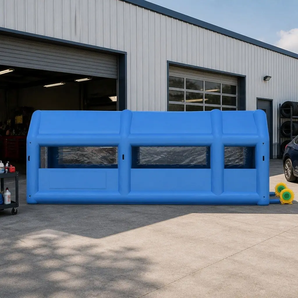 Inflatable Spray Booth Paint Tent Car Garage 8.5x4.8m Workshop Blower Filter