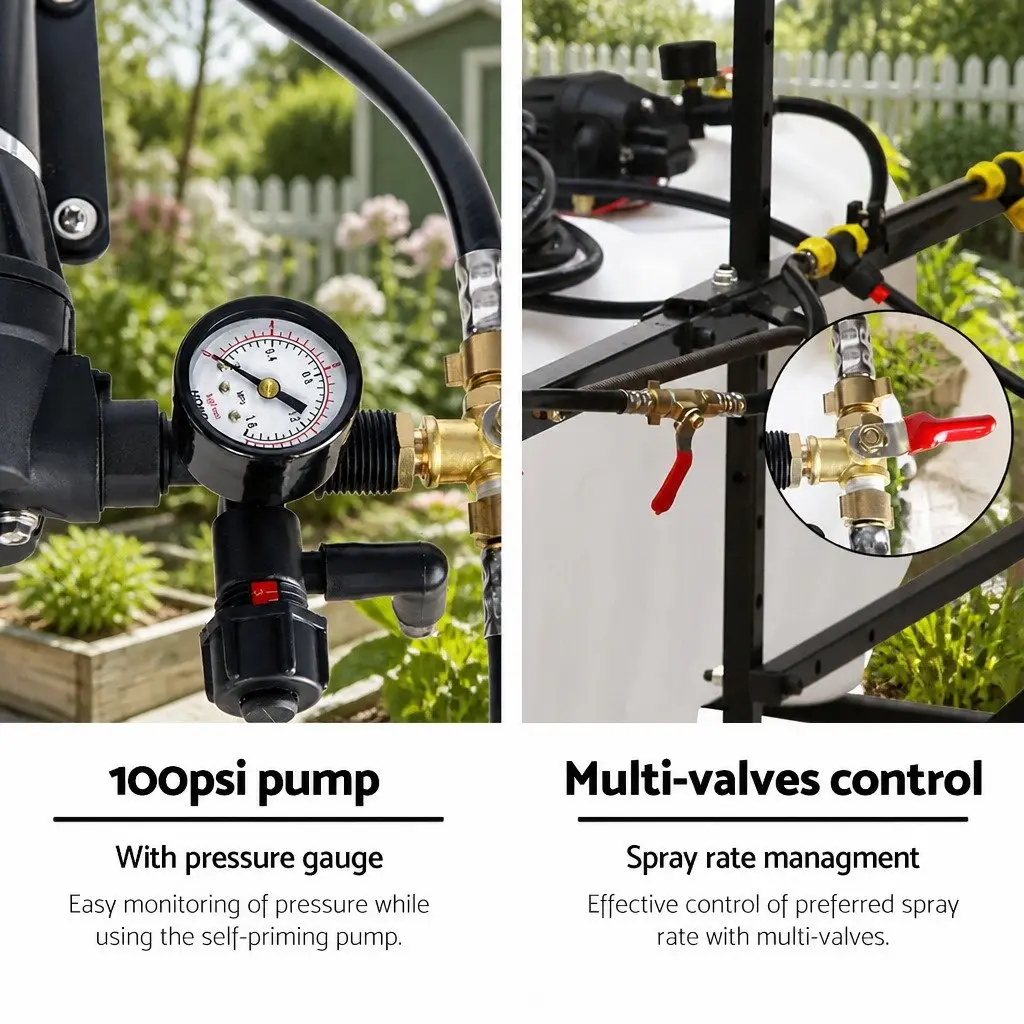 Weed Sprayer 100L Tank 3M Boom ATV Garden Spray
