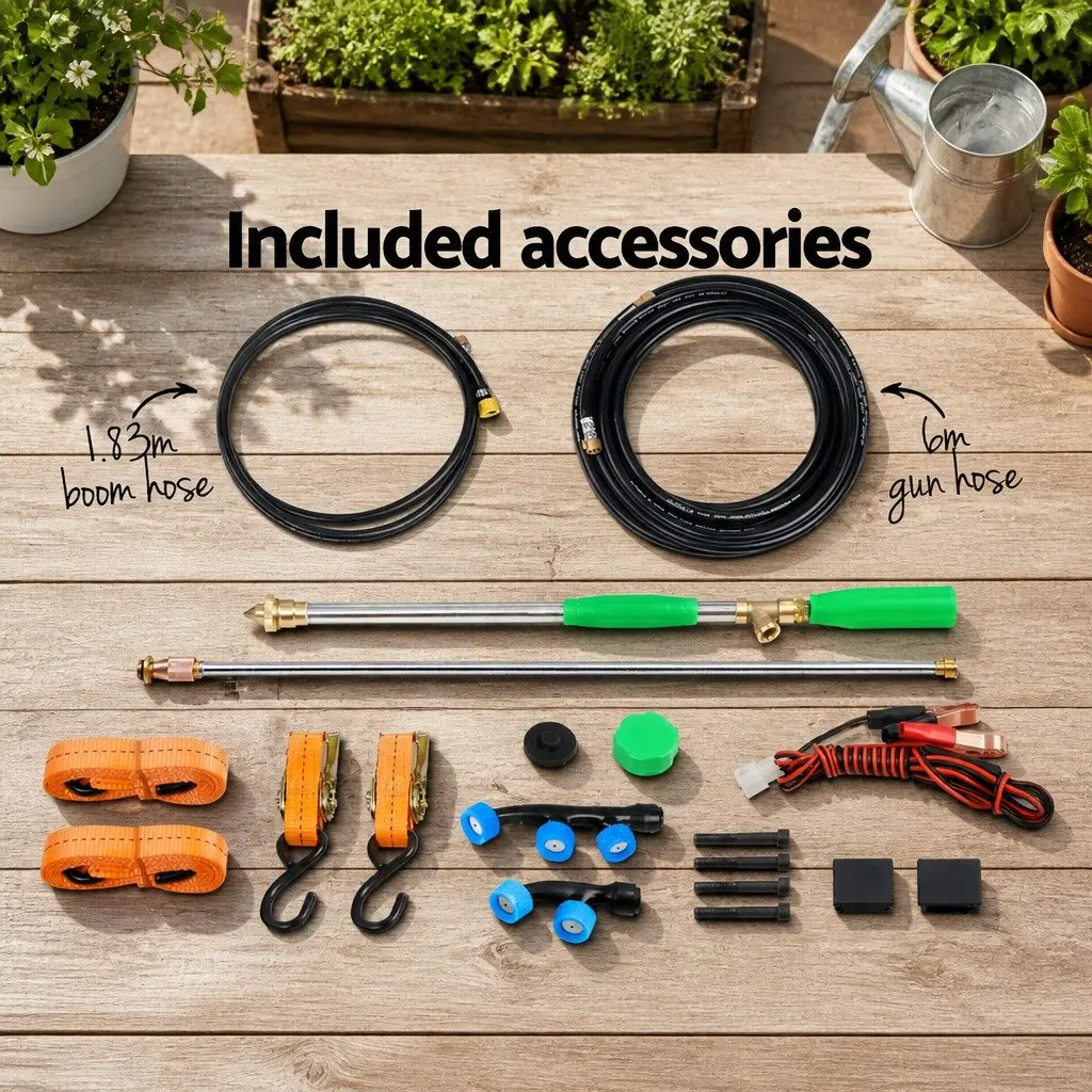 100L ATV Weed Sprayer 5M Boom Garden Spray Tank 12V Pump Quad Bike Mower Mount