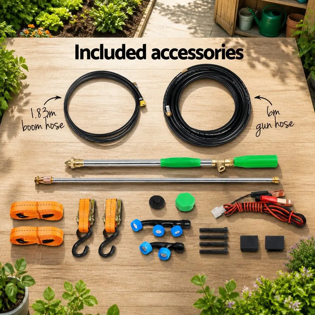 100L ATV Weed Sprayer 5M Boom Garden Spray Tank 12V Pump Quad Bike Mower Mount