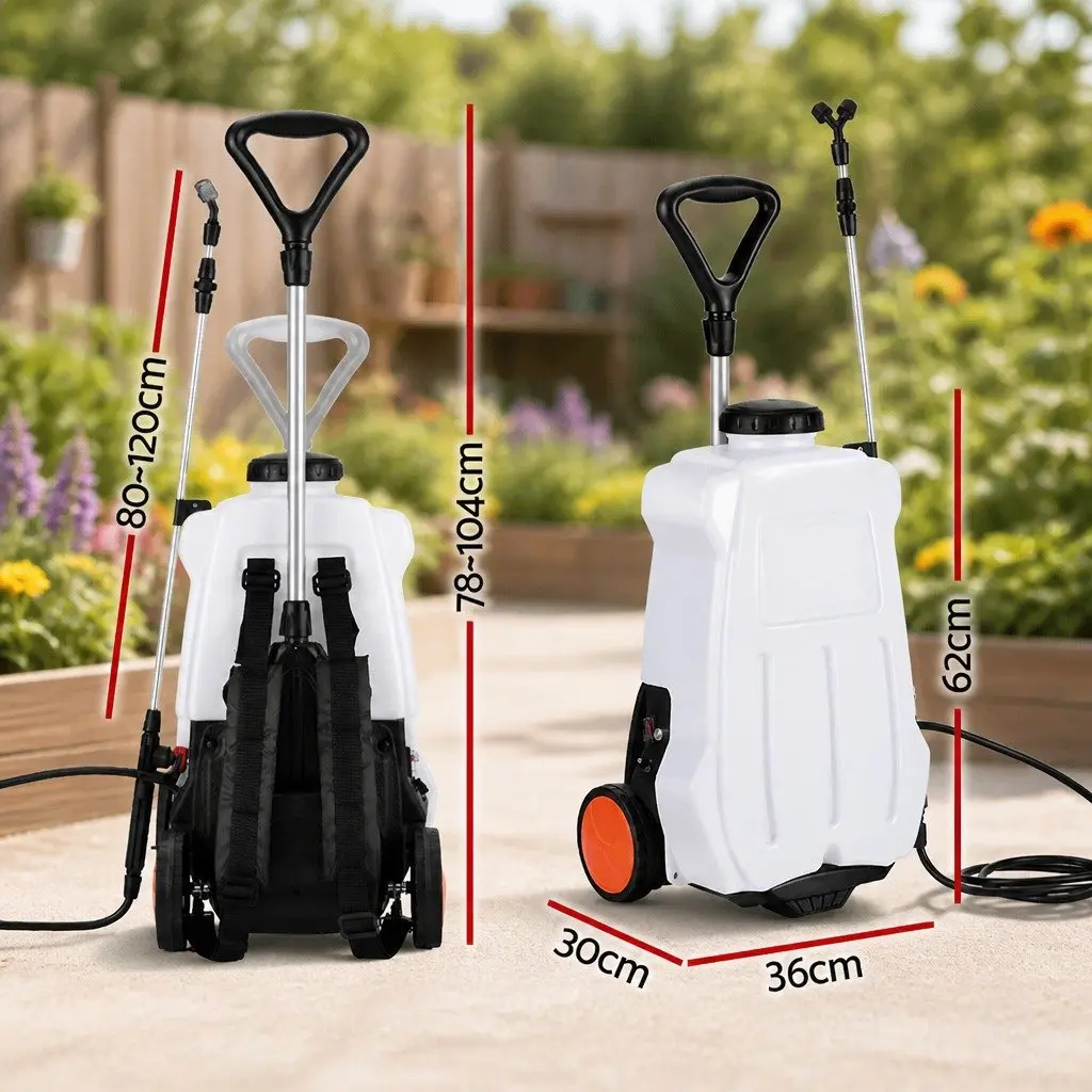 Electric Backpack Sprayer 20L Tank Garden Weed Pesticide Herbicide Trolley