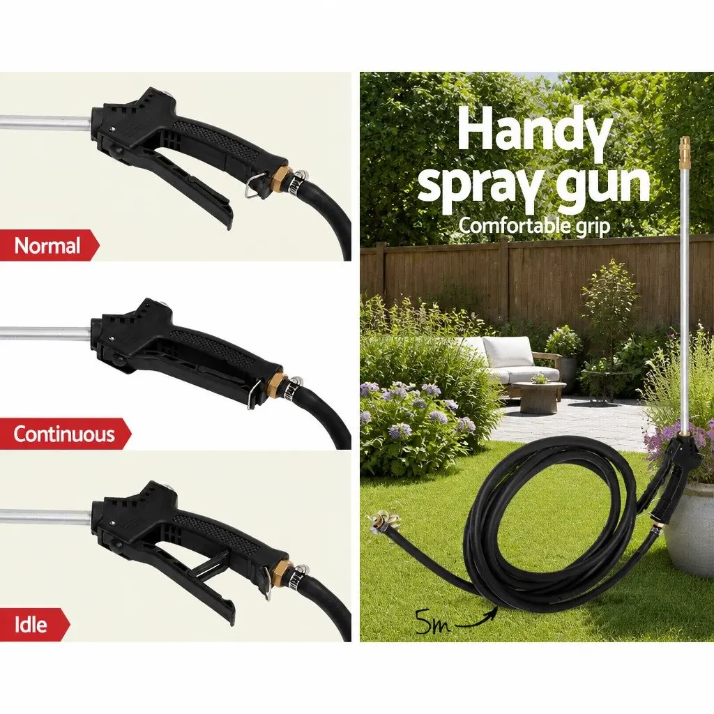 Weed Sprayer 60L Tank Trailer Rear Boom Spray Gun 12V Pump
