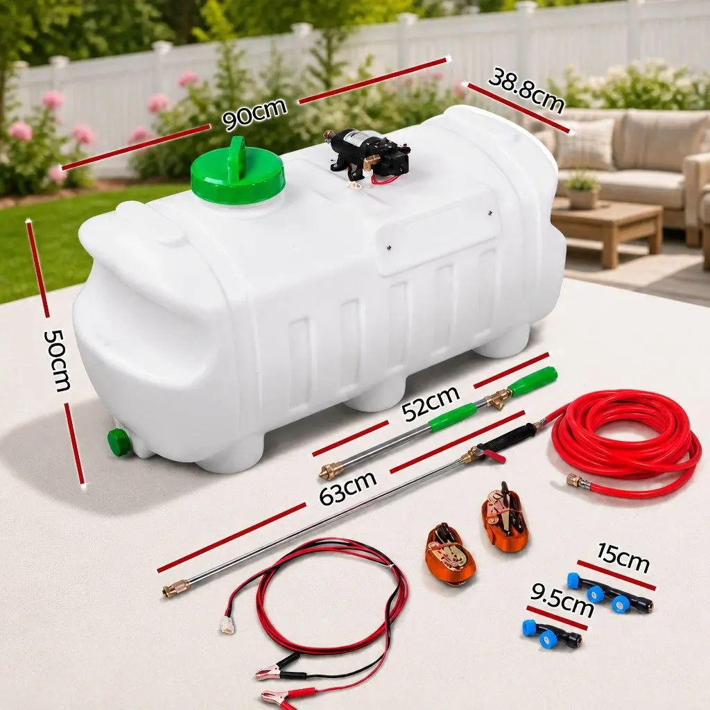 Weed Sprayer 100L Tank 12V Garden Spray Boom Adjustable Nozzle ATV Quad Mounted