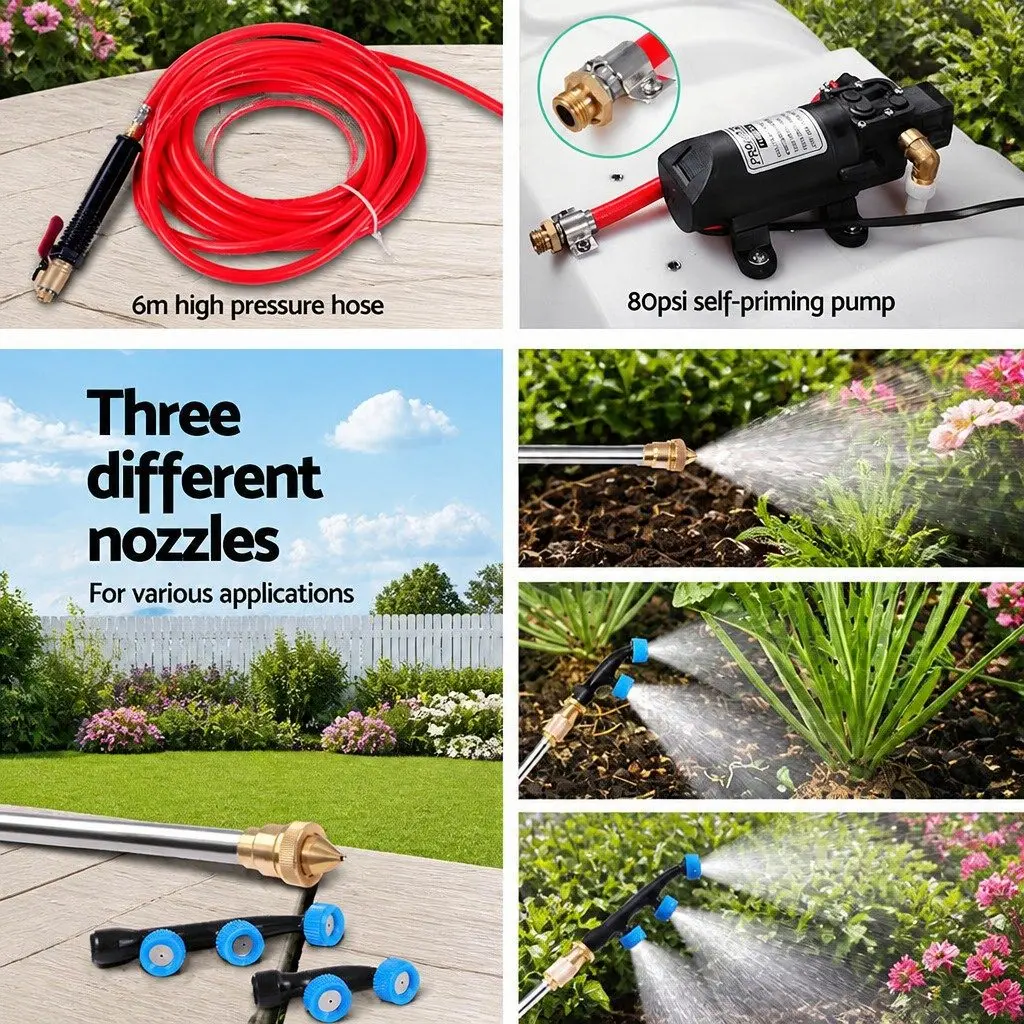 Weed Sprayer 100L Tank 12V Garden Spray Boom Adjustable Nozzle ATV Quad Mounted