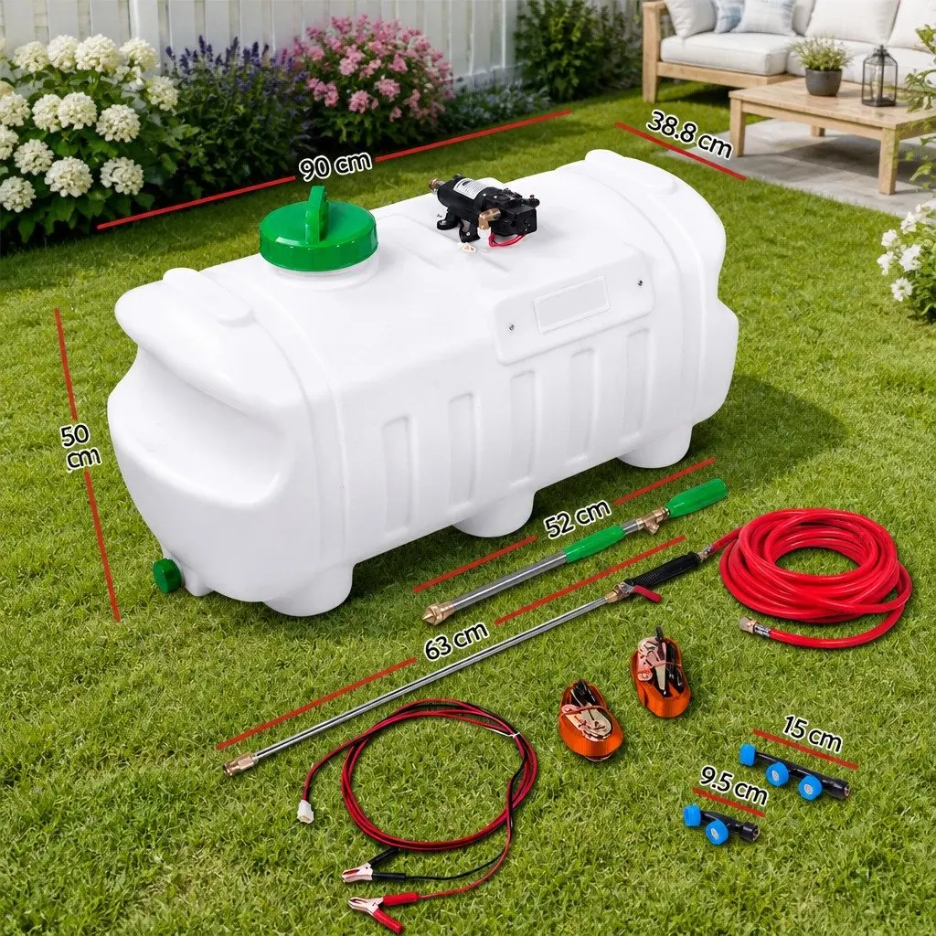 Weed Sprayer 100L Tank 12V Garden Spray Boom Adjustable Nozzle ATV Quad Mounted