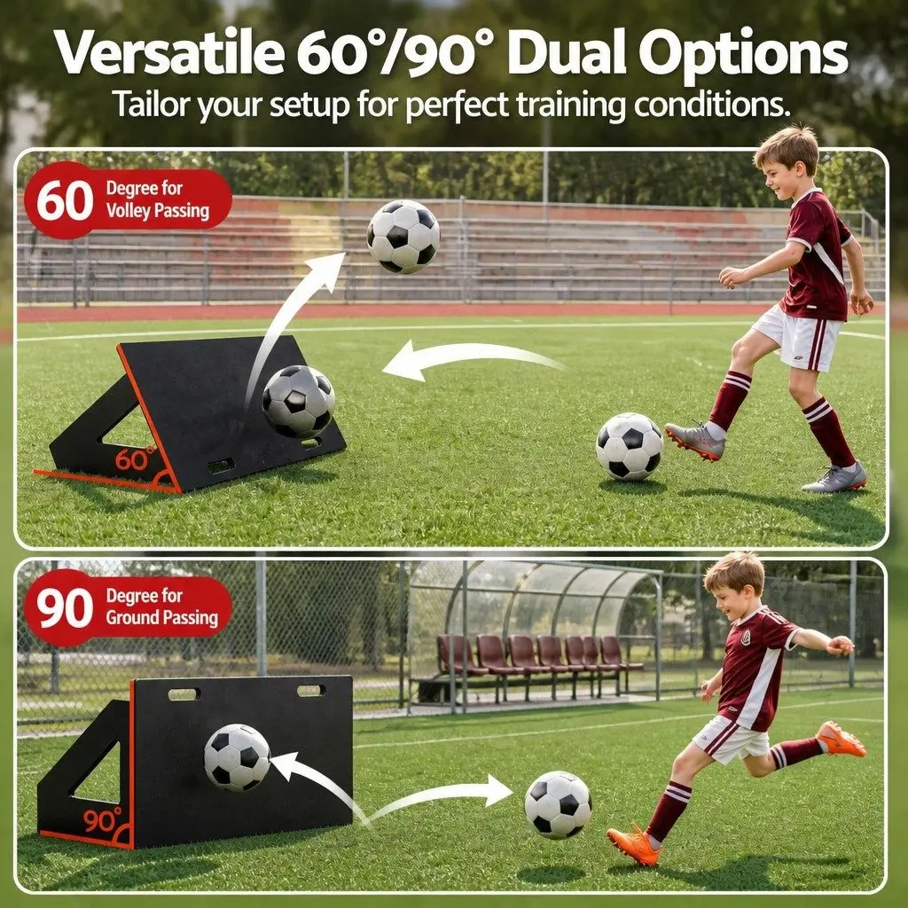 Soccer Rebounder Board 80cm x 30cm Football Rebound Training Wall Adjustable