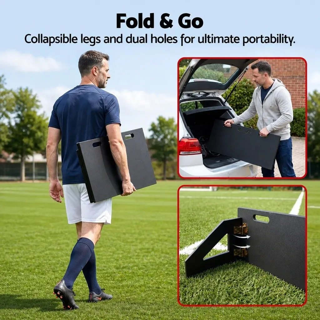 Soccer Rebounder Board 80cm x 30cm Football Rebound Training Wall Adjustable