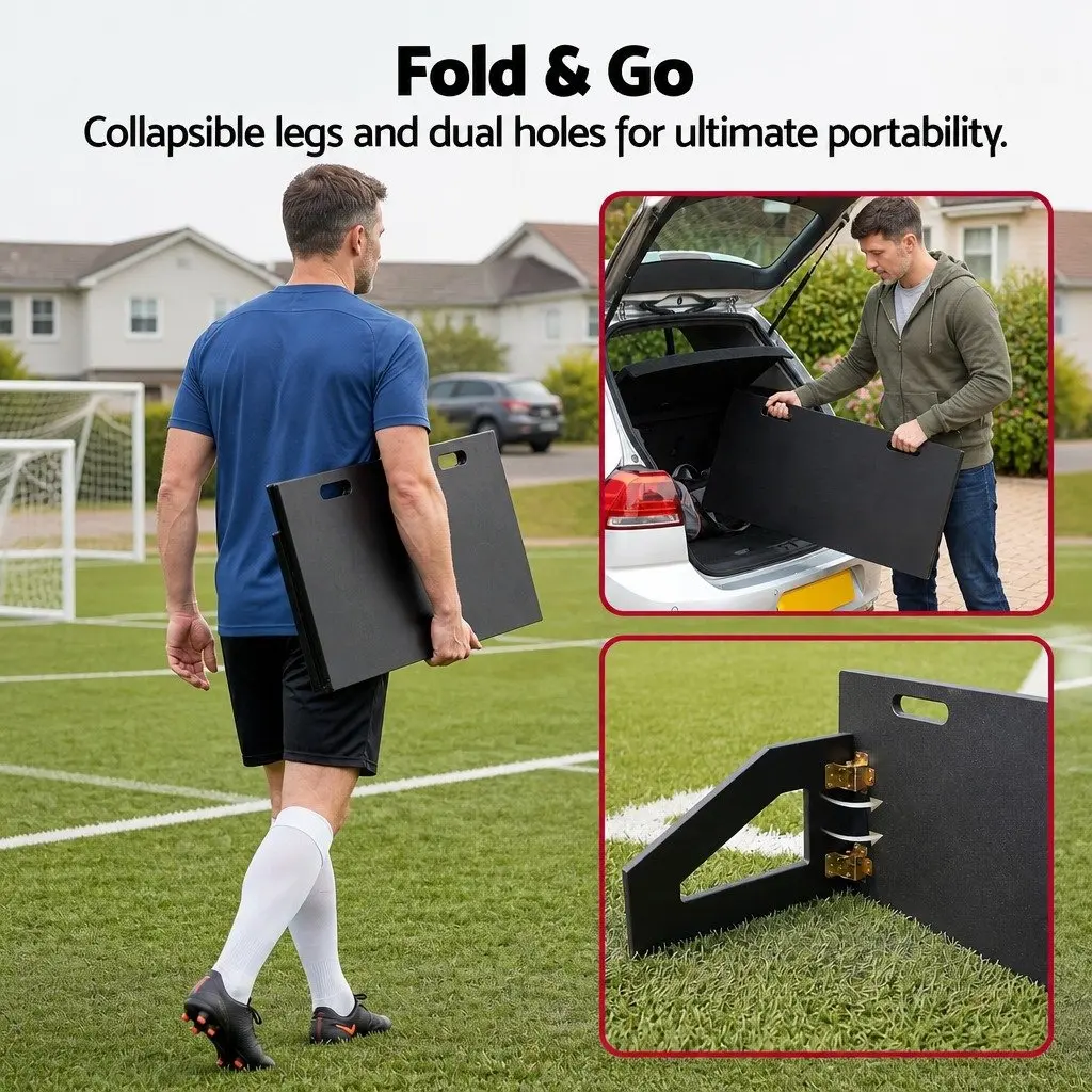 Soccer Rebounder Board Adjustable Angles 100x40cm Rebound Training Wall