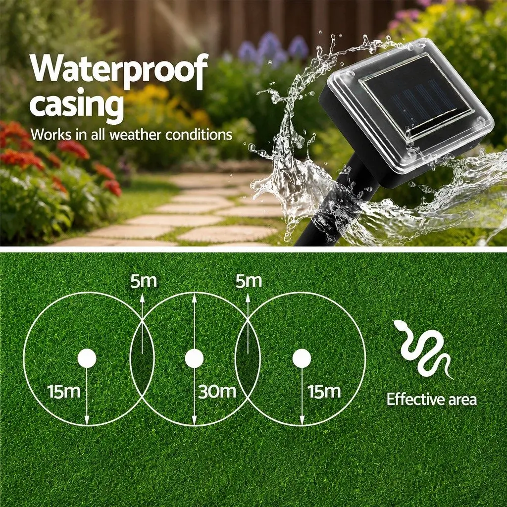 Snake Repeller Solar Powered Ultrasonic 20 Pack Garden Yard Farm Pest Control