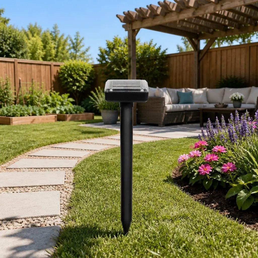 Solar Powered Snake Repeller Ultrasonic Set of 4 Garden Yard Farm