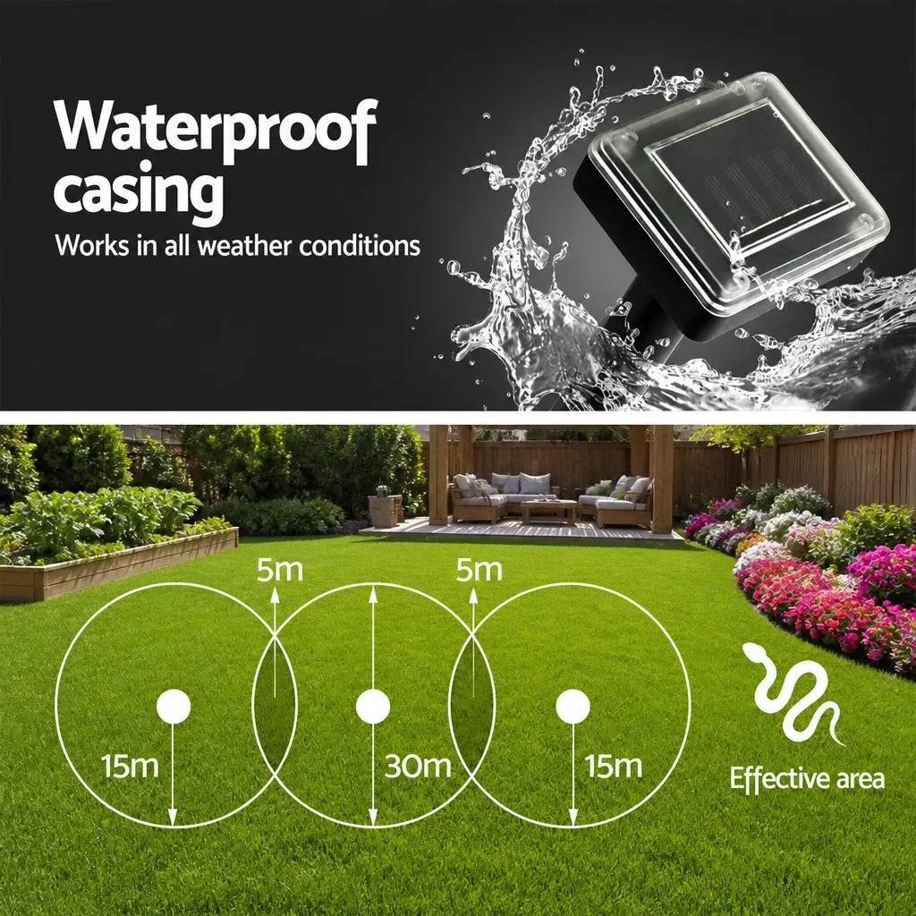 Solar Powered Snake Repeller Ultrasonic Set of 4 Garden Yard Farm