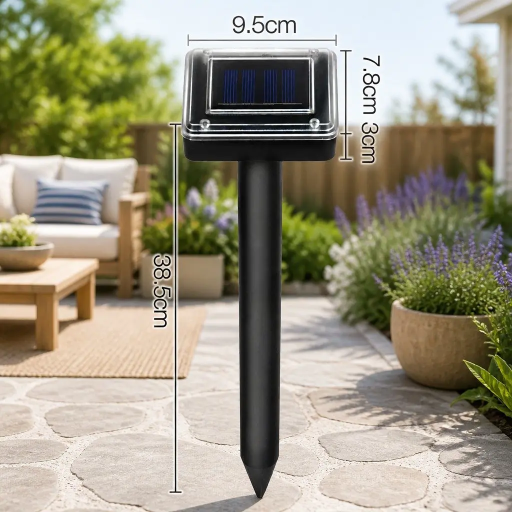 Solar Powered Snake Repellent Set 6 Pack Ultrasonic Sonic Repeller Garden Yard