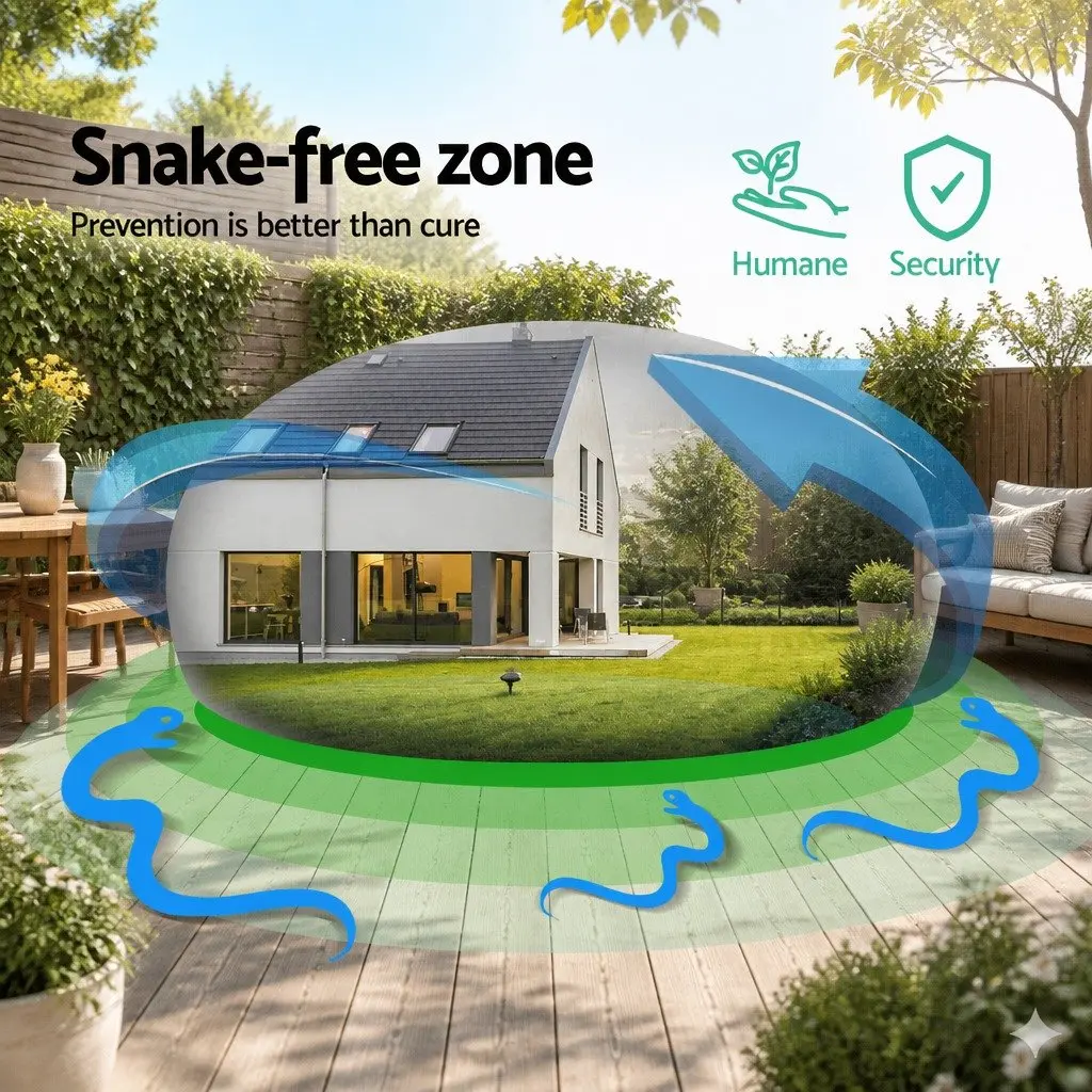 Snake Repeller Ultrasonic Solar Powered 12 Piece Set for Garden Yard Farm Orchard