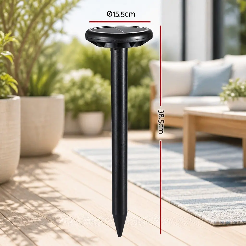8X Ultrasonic Solar Powered Snake Repeller Garden Pest Control Device