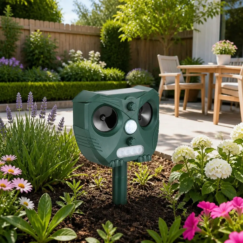 Ultrasonic Snake Repeller Solar USB Powered Garden Yard Farm Animal Deterrent