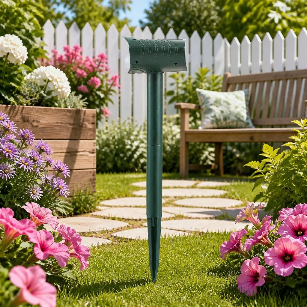 Ultrasonic Snake Repeller Solar Battery Powered Motion Sensor Garden Yard