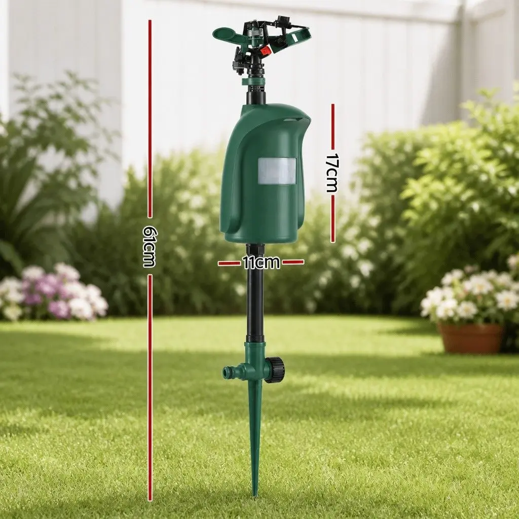 Outdoor Water Sprinkler Motion Sensor Pest Repeller Green 110 x 610mm