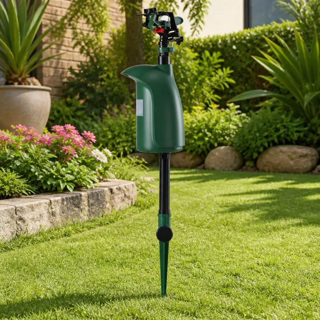 Outdoor Water Sprinkler Motion Sensor Pest Repeller Green 110 x 610mm