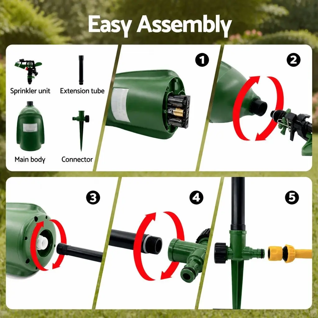 Outdoor Water Sprinkler Motion Sensor Pest Repeller Green 110 x 610mm