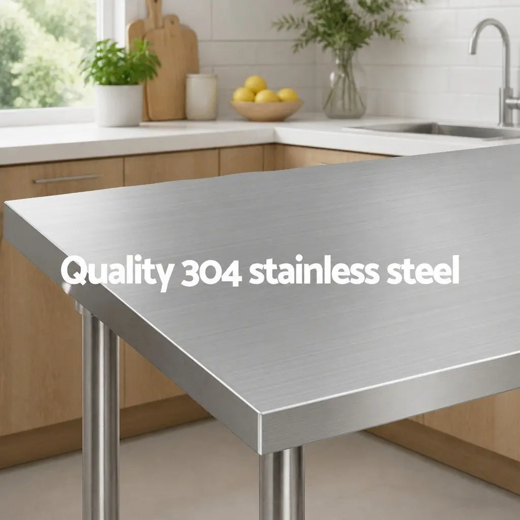 Stainless Steel Kitchen Work Bench Heavy Duty 1524x610mm Commercial Home Prep Table