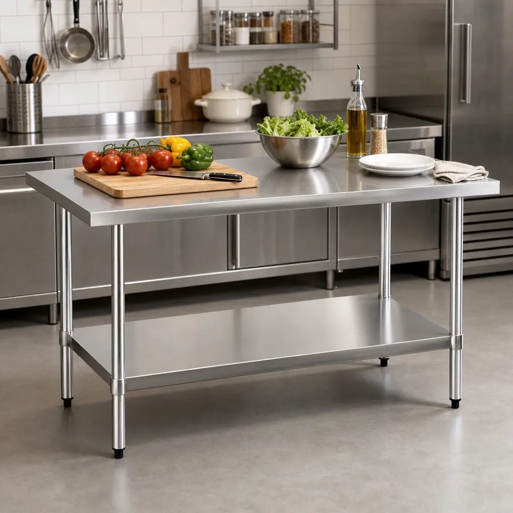 Stainless Steel Kitchen Work Bench 1524x762mm Commercial Grade Prep Table