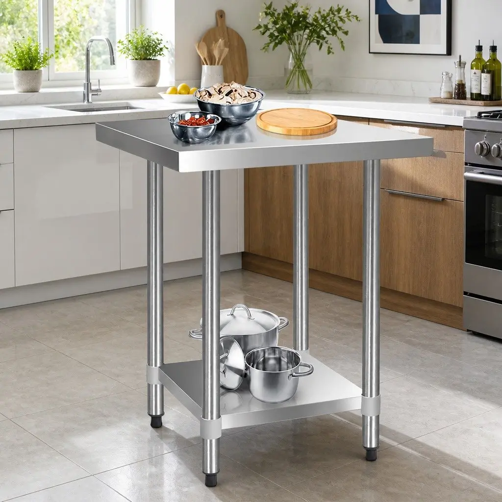 Stainless Steel Kitchen Bench Commercial Grade 760x760mm Food Prep Work Table