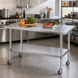 Your Friendly Stainless Steel Prep Table with Splashback