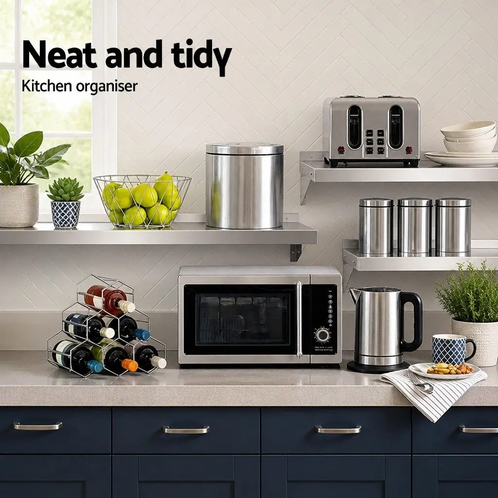 Wall Mounted Kitchen Shelf Stainless Steel 1200mm Storage Rack