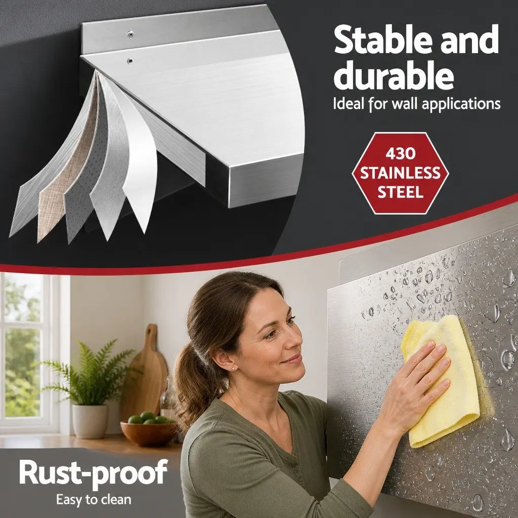 Wall Mounted Kitchen Shelf Stainless Steel 1200mm Storage Rack