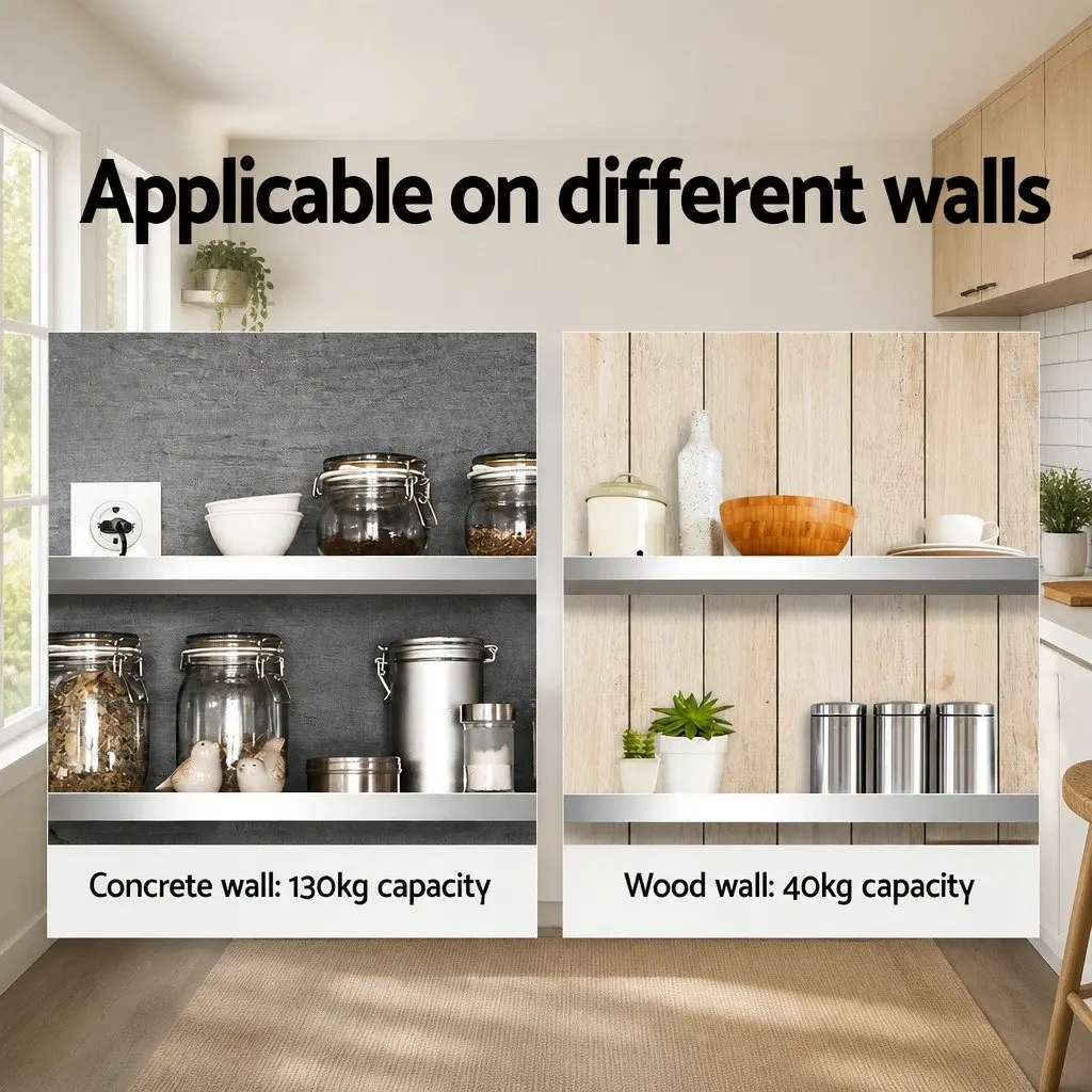 Stainless Steel Kitchen Wall Shelf 900mm Heavy-duty Rust-proof Mounted Rack