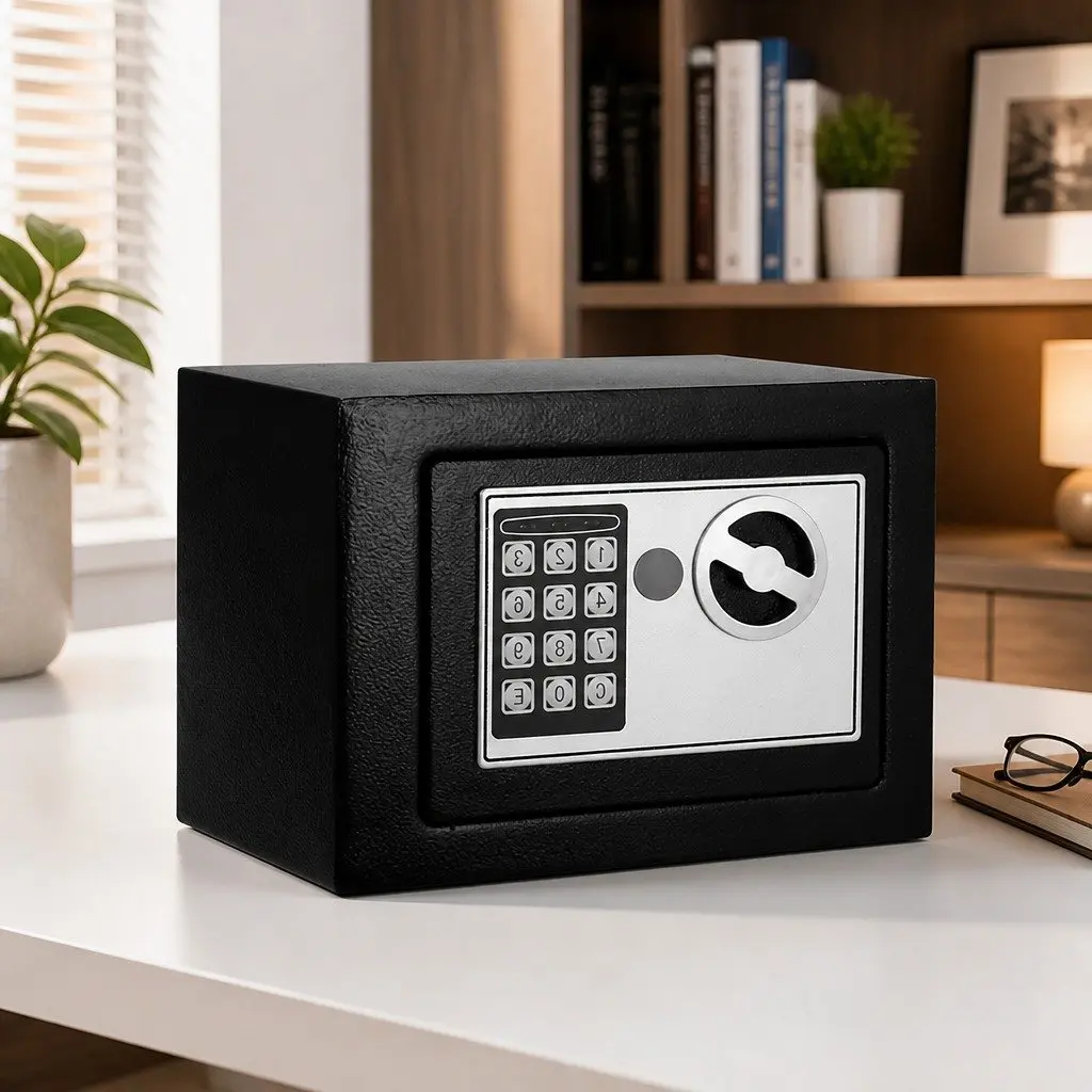 Digital Safe Electronic Security Box Pry-resistant Steel 6.4L