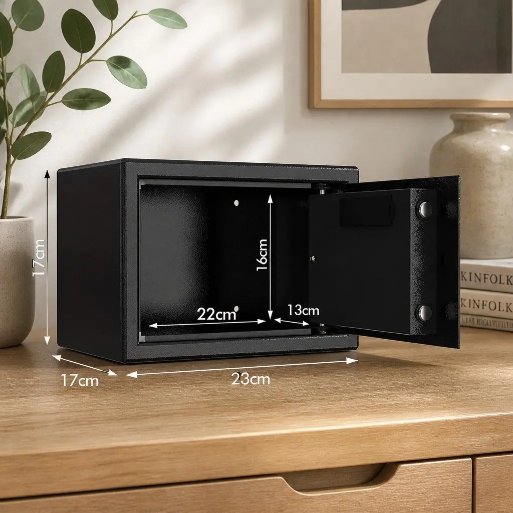 Digital Safe Electronic Security Box Pry-resistant Steel 6.4L