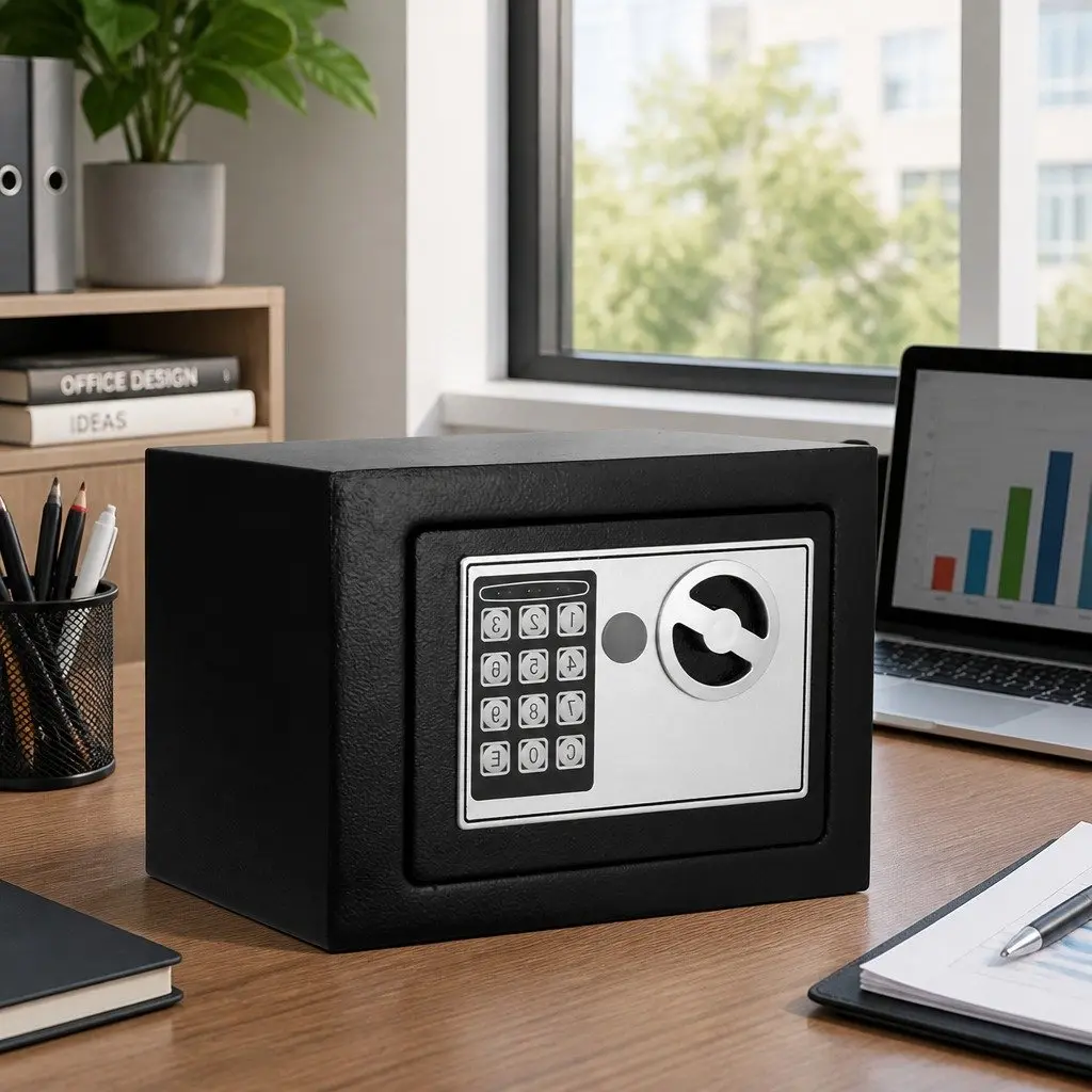 Digital Safe Electronic Security Box Pry-resistant Steel 6.4L