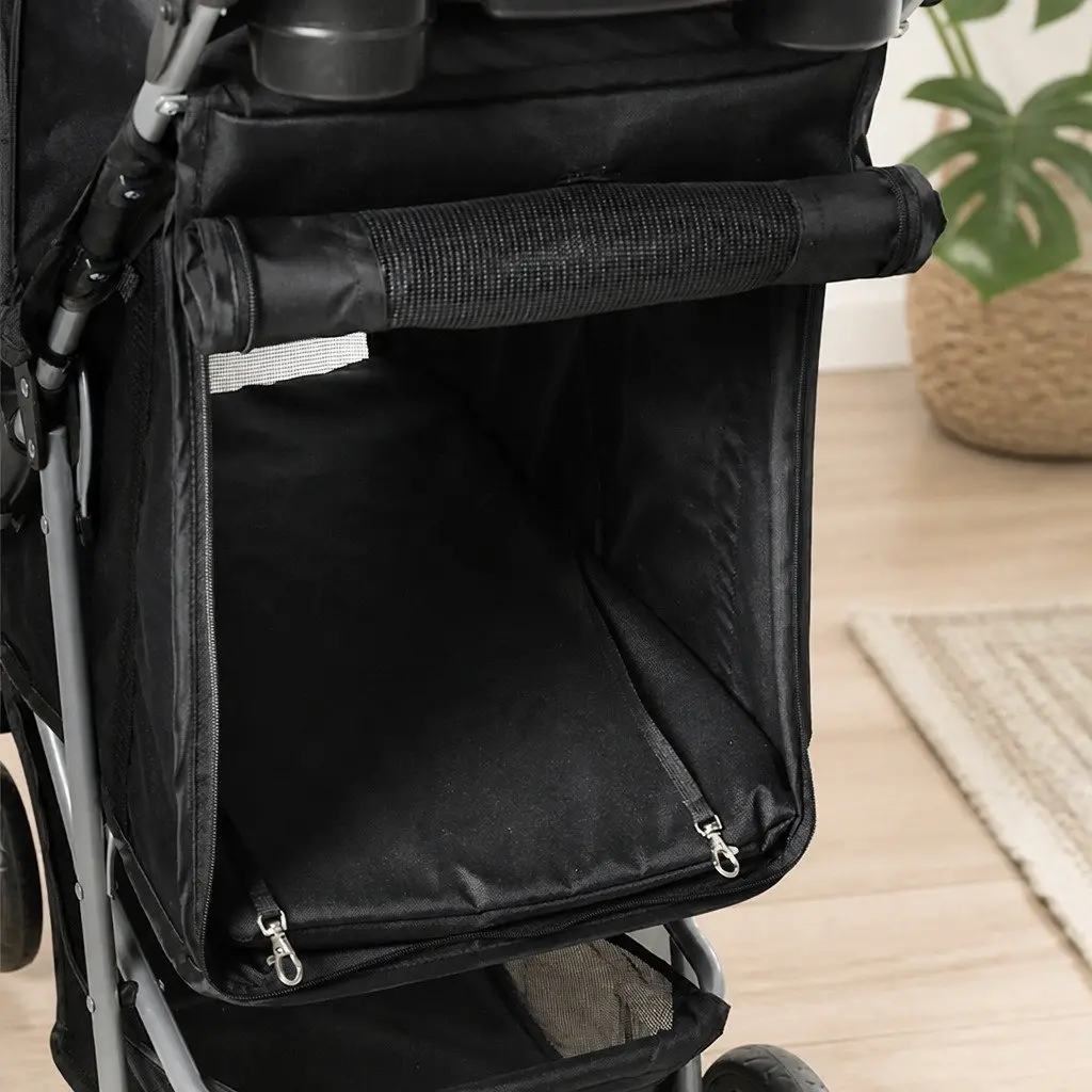 Pet Stroller Foldable Large Oxford Fabric Removable Cushion 36cm W x 70cm D x 130cm H