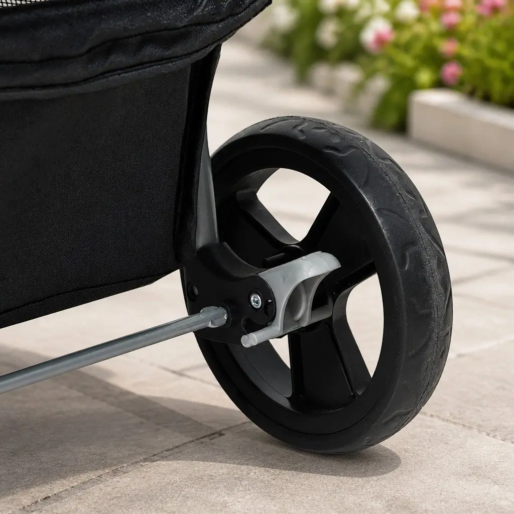 Pet Stroller Foldable Large Oxford Fabric Removable Cushion 36cm W x 70cm D x 130cm H